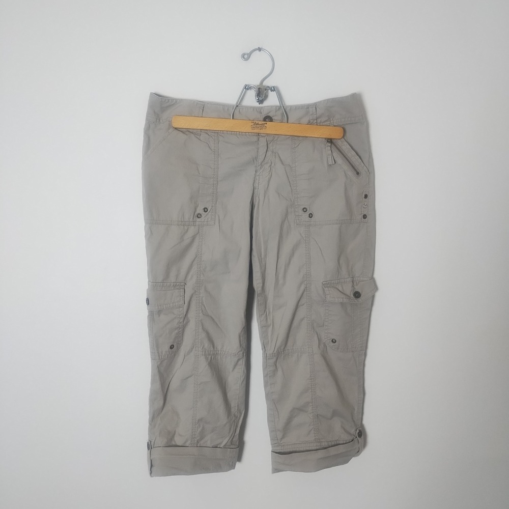Apt. 9 Cargo Capris Womens 6 Khaki Utility Gorpcore Y2K